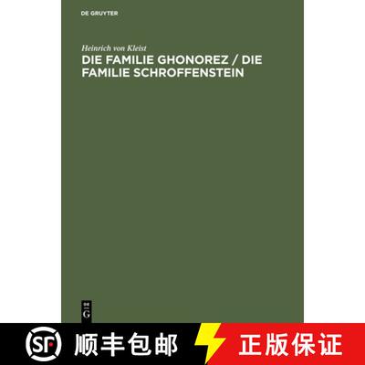 预订 Die Familie Ghonorez / Die Familie Schroffenstein: Eine Textkritische Ausgabe [9783484107106]