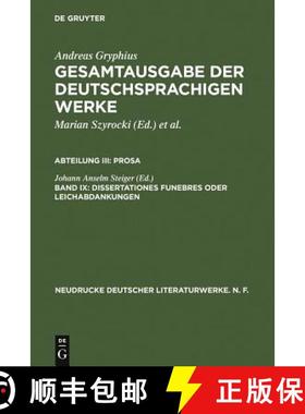 预订 Dissertationes funebres oder Leichabdankungen [9783484280519]