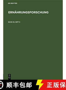 【3-4周达】精装 Ernährungsforschung. Band 20, Heft  6 [9783112488270]