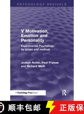 【3-4周达】Experimental Psychology Its Scope and Method: Volume V (Psychology Revivals): Motivation, ... [9781848724655]