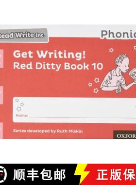 【3-4周达】Read Write Inc. Phonics: Get Writing! Red Ditty Book 10 Pack of 10 [9780198414360]