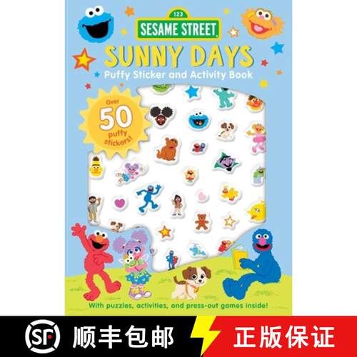 【3-4周达】Sesame Street: Sunny Days Puffy Sticker and Activity Book (a Sesame Street Elmo and Friend... [9781499819533]