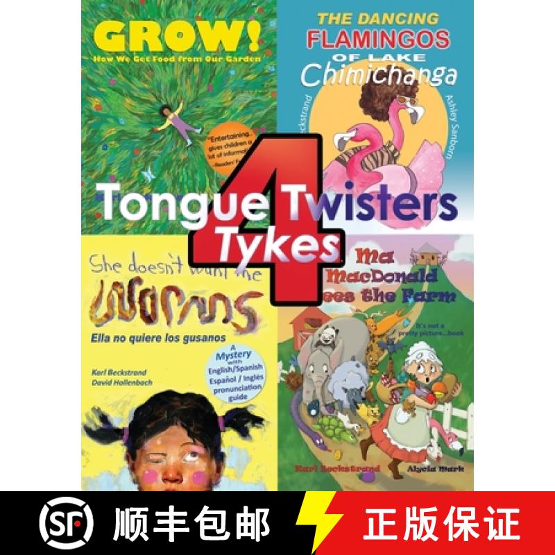【2-3周达】4 Tongue Twisters for Tykes: Food & Animal Humor for Kids [9781951599287]