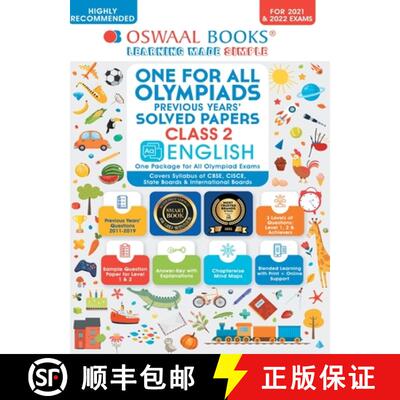【3-4周达】Oswaal One for All Olympiad Previous Years' Solved Papers, Class-2 English Book (For 2021-... [9789354233616]