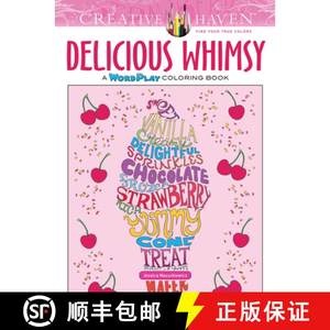 预订 Creative Haven Delicious Whimsy Coloring Book: A Wordplay Coloring Book[9780486814544]
