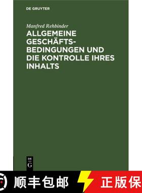 【3-4周达】Allgemeine Geschäftsbedingungen Und Die Kontrolle Ihres Inhalts [9783112305034]