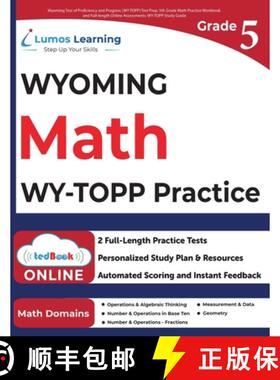 【3-4周达】Wyoming Test of Proficiency and Progress (WY-TOPP) Test Prep: 5th Grade Math Practice Work... [9781966084754]