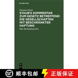Kommentar 9783111158822 Gesellschaften Staub mit Gesetz zum Haftung 预订 betreffend beschränkter die