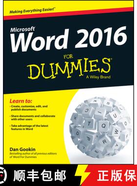 【3-4周达】Word 2016 For Dummies [Wiley计算机] [9781119076896]
