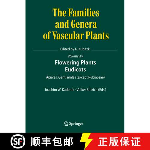 【3-4周达】精装 Flowering Plants. Eudicots: Apiales, Gentianales (except Rubiaceae) [9783319936048]