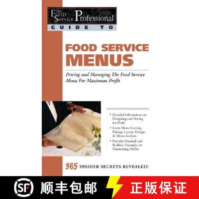 【2-3周达】Food Service Professionals Guide to Food Service Menus: Pricing & Managing the Food Servic... [9780910627238]