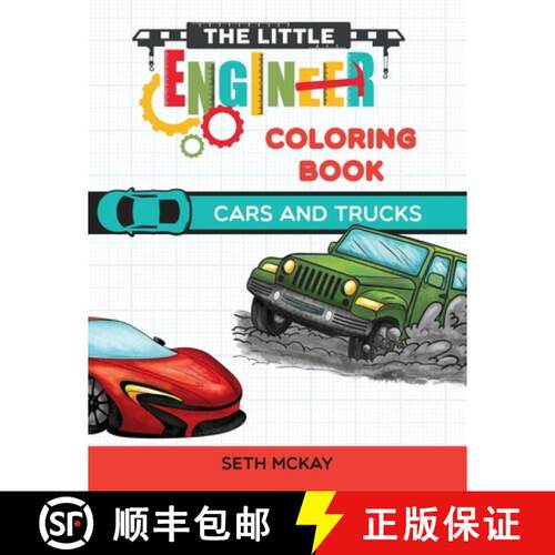 【3-4周达】The Little Engineer Coloring Book - Cars and Trucks: Fun and Educational Cars Coloring Boo... [9781952016035]