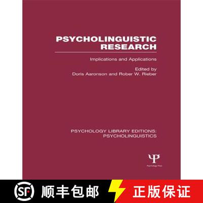 【3-4周达】Psycholinguistic Research (PLE: Psycholinguistics) : Implications and Applications [9781138984080]