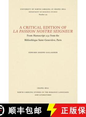 预订 A Critical Edition of La Passion Nostre Seigneur: From Manuscript 1131 from the Biblioth�... [9780807891797]