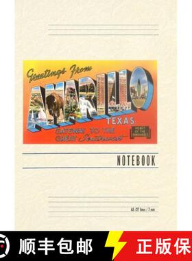 预订 Vintage Lined Notebook Greetings from Amarillo, Texas [9798385450077]