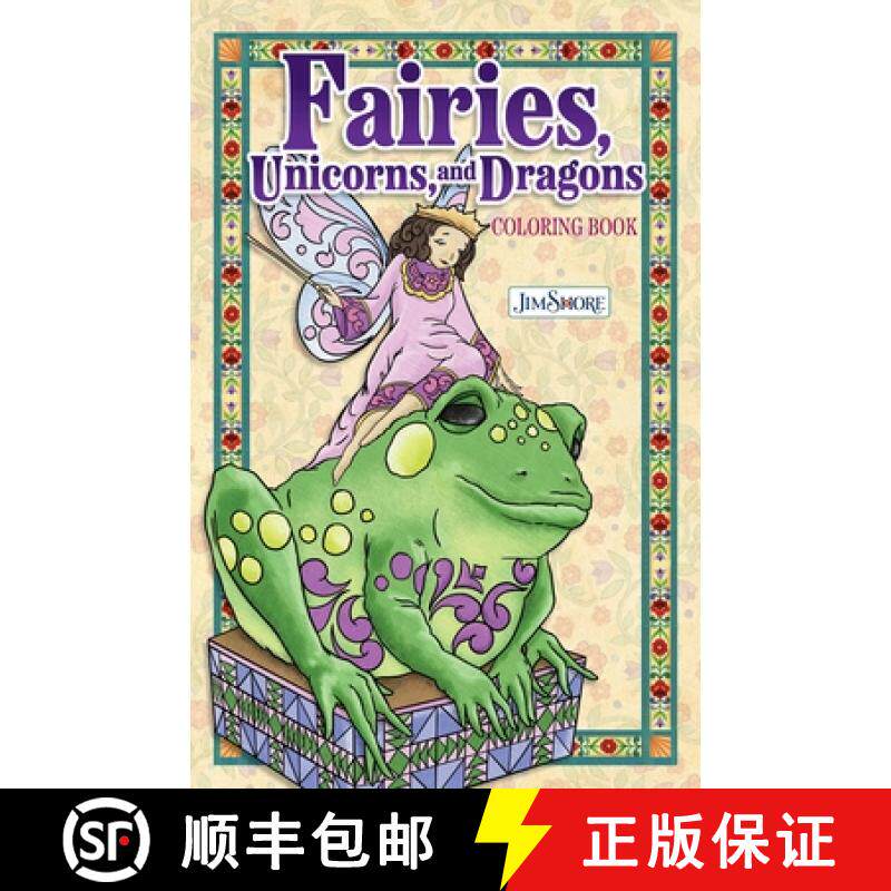 【3-4周达】Jim Shore Fairies, Unicorns & Dragons Coloring Book [9781497206366]