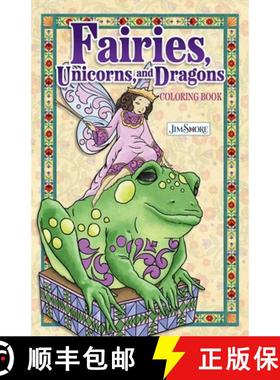 【3-4周达】Jim Shore Fairies, Unicorns & Dragons Coloring Book [9781497206366]
