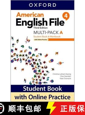 【3-4周达】American English File: Level 4: Student Book/Workbook Multi-Pack A with Online Practice [9780194906944]