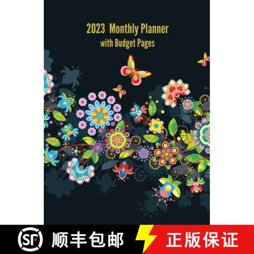 【3-4周达】精装 2023 Monthly Planner with Budget Pages: Budget/Finance Planner (Large) [9781947399396]