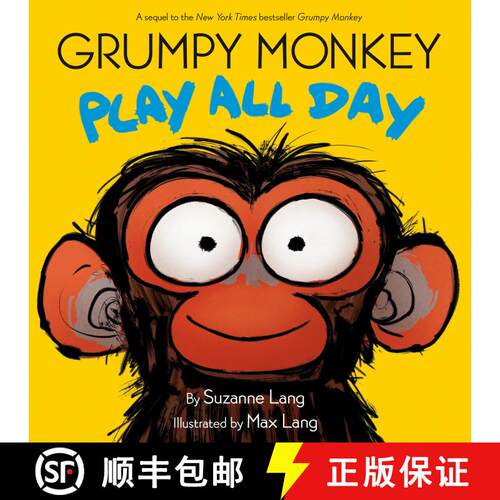 【3-4周达】精装 Grumpy Monkey Play All Day [9780593709283]
