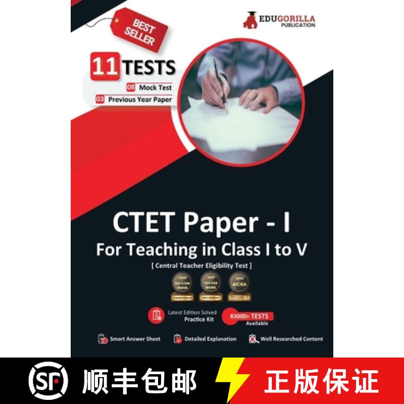 预订 CTET Paper 1 Book 2023 : Primary Teachers Class 1-5 (English Edition) - 8 Full Length Mock Tests... [9789390239306]
