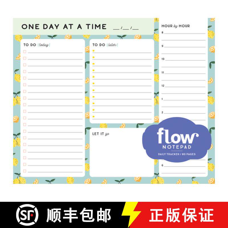 【3-4周达】One Day at a Time Daily List Pad (Flow) [9781523507290]