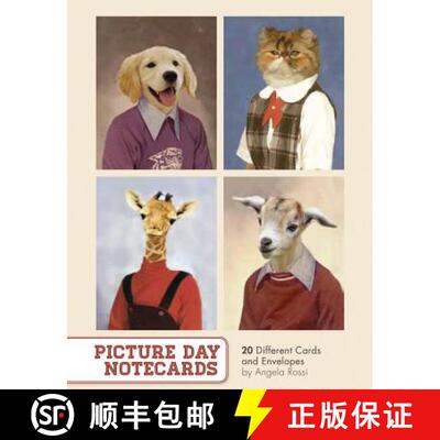【3-4周达】Picture Day Notecards: (Gift for Animal Lovers, Funny Stationery, Notecards with Cute Anim... [9781452118390]
