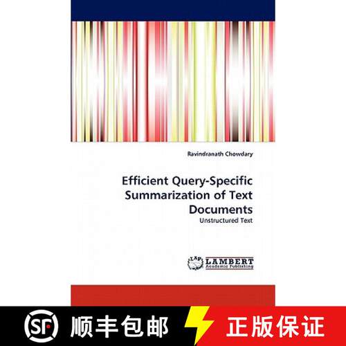 【3-4周达】Efficient Query-Specific Summarization of Text Documents [9783843382786]