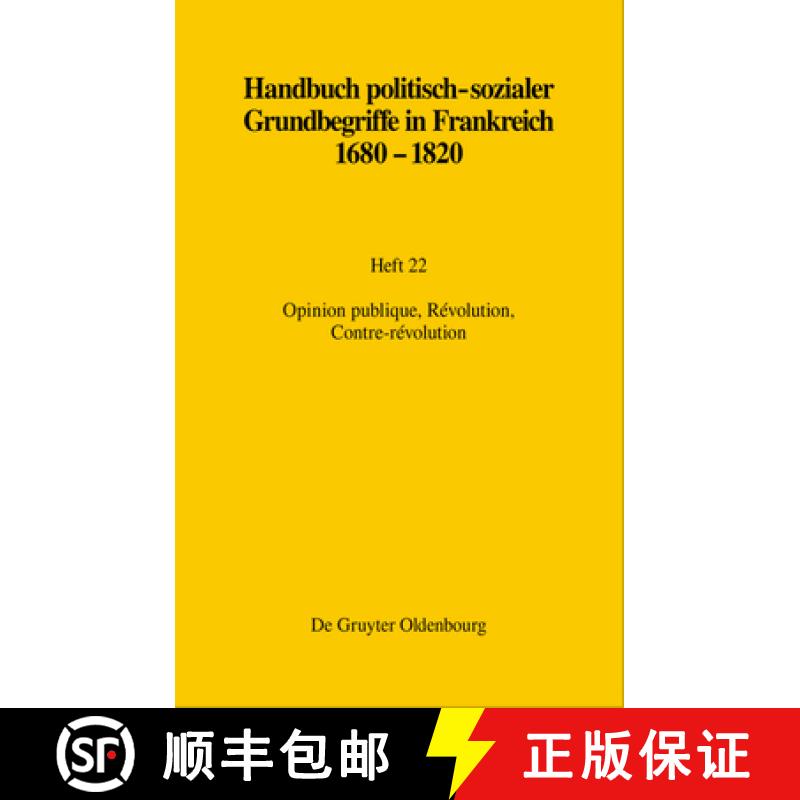 【4周达】Opinion Publique, Révolution, Contre-Révolution [9783110724950]
