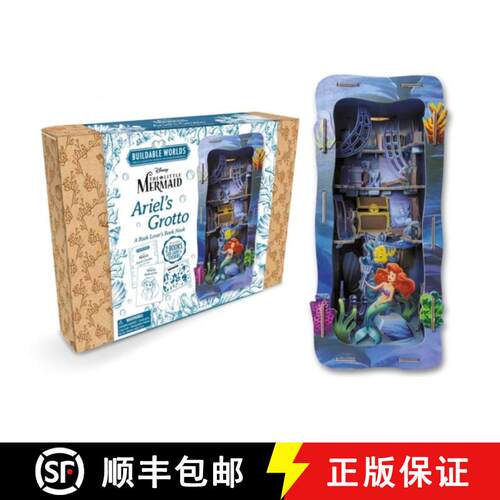 【3-4周达】Disney The Little Mermaid: Ariel's Grotto: Buildable Worlds - A Book Lover's Book Nook [9781836505501]