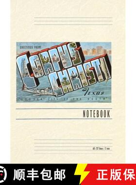 【3-4周达】Vintage Lined Notebook Greetings from Corpus Christi, Texas [9798385449002]