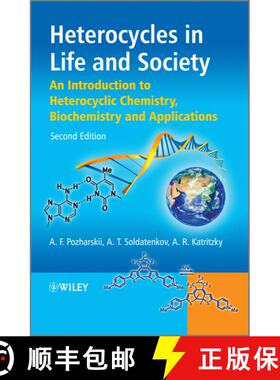 【3-4周达】精装 Heterocycles In Life And Society - An Introduction To Heterocyclic Chemistry, Biochem... [9780470714119]