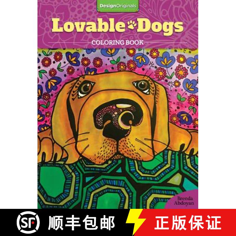 【2-3周达】Lovable Dogs Coloring Book [9781497201675]