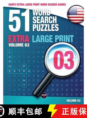 【3-4周达】Sam's Extra Large-Print Word Search Games: 51 Word Search Puzzles, Volume 3: Brain-stimula... [9783864690310]