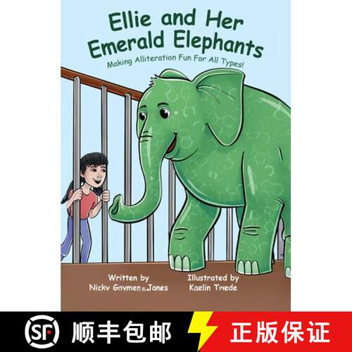 【3-4周达】精装 Ellie and Her Emerald Elephants: Books for Early Readers, Making Alliteration Fun! [9781964411286]