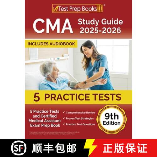 【3-4周达】CMA Study Guide 2025-2026: 5 Practice Tests and Certified Medical Assistant Exam Prep Book... [9781637751978]