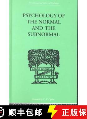 【3-4周达】Psychology Of The Normal And The Subnormal [9780415209250]