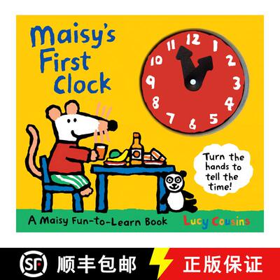 【3-4周达】Maisy's First Clock: A Maisy Fun-to-Learn Book (An Interactive Board Book with Moveable Cl... [9780763650957]