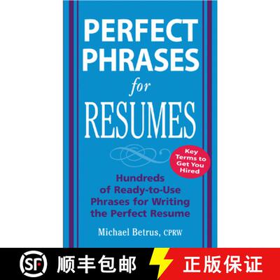 【3-4周达】Perfect Phrases for Resumes [9780071454056]