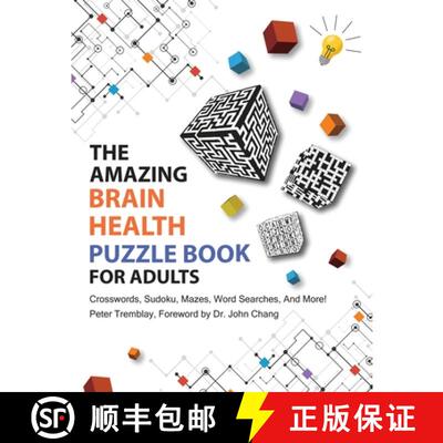 【3-4周达】The Amazing Brain Health Puzzle Book for Adults: Crosswords, Sudoku, Mazes, Word Searches,... [9781778380204]