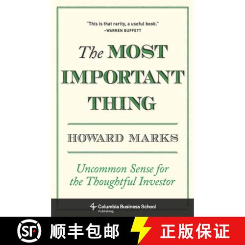 【3-4周达】精装 The Most Important Thing – Uncommon Sense for the Thoughtful Investor [9780231153683]