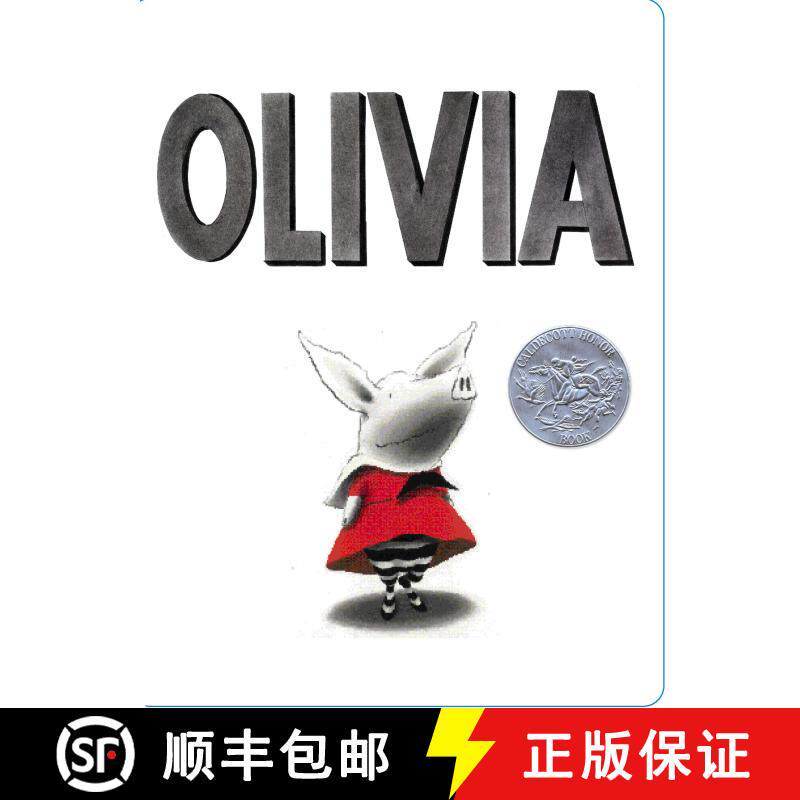 【3-4周达】英文原版绘本 凯迪克银奖奥莉薇 Olivia 一只喜欢红色的小小猪 吴敏兰书单美国进口纸板 [9780689874727]