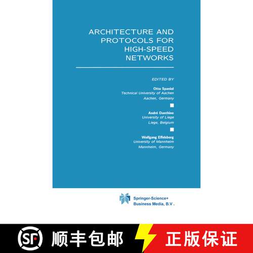 【3-4周达】精装 Architecture and Protocols for High-Speed Networks [9780792395126]