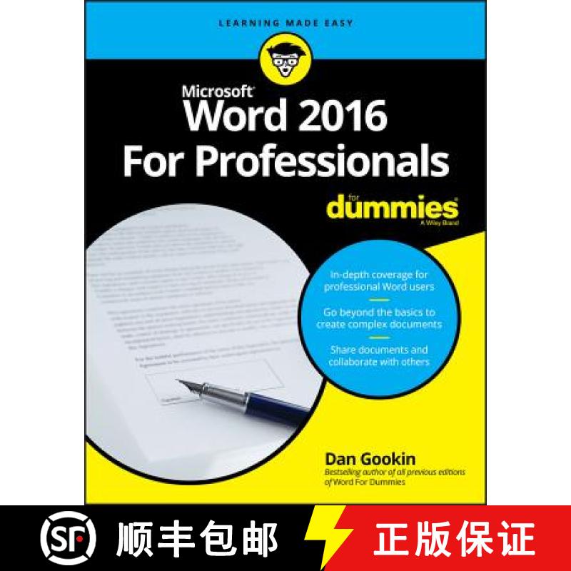 【3-4周达】Word 2016 For Professionals For Dummies [Wiley计算机] [9781119286042]