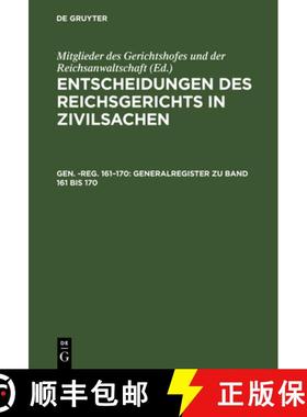 预订 Generalregister zu Band 161 bis 170 [9783112607893]