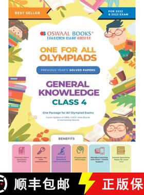 【3-4周达】Oswaal One For All Olympiad Previous Years' Solved Papers, Class-4 General Knowledge Book ... [9789354235399]