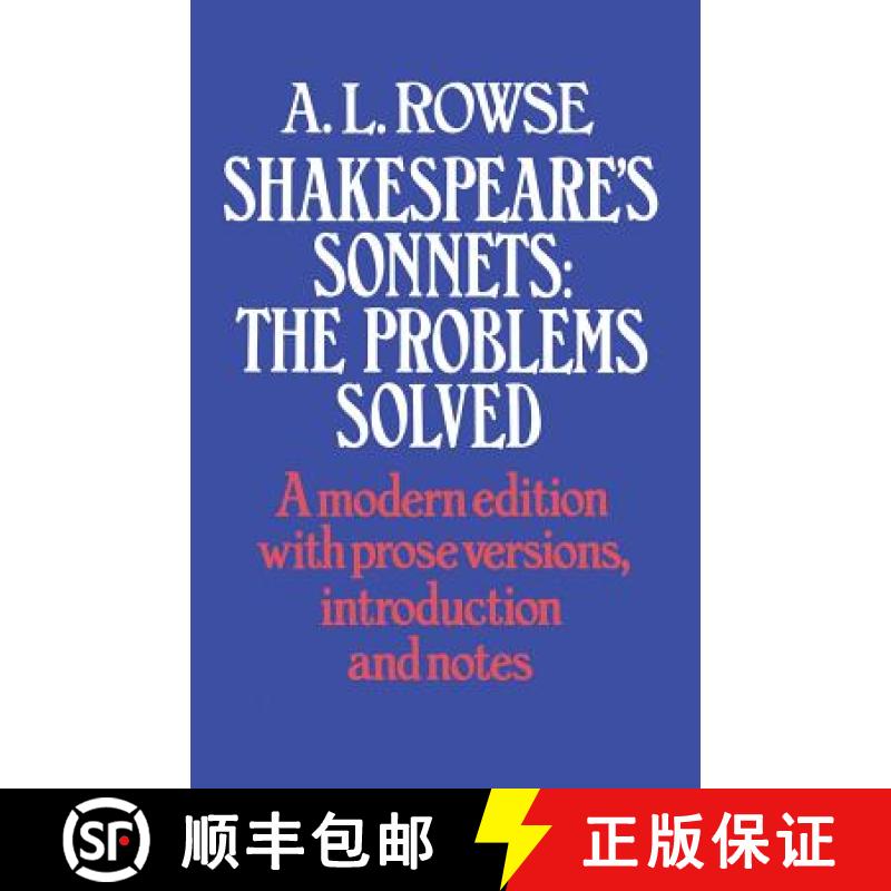 【3-4周达】Shakespeare's Sonnets : The Problems Solved [9780333147344]