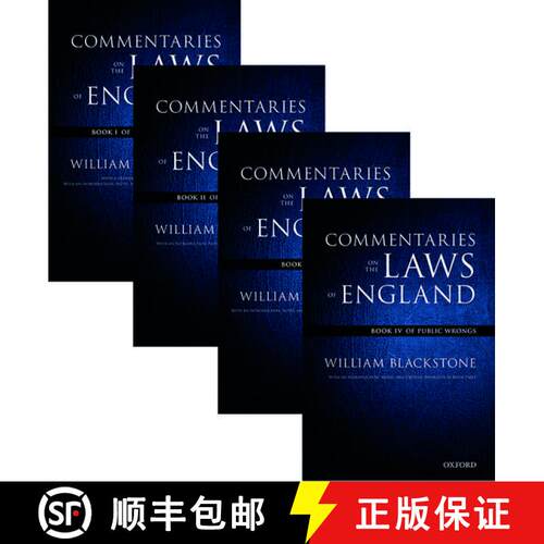 【3-4周达】The Oxford Edition of Blackstone's: Commentaries on the Laws of England: Book I, II, III, ... [9780199600984]