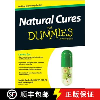 【3-4周达】Natural Cures For Dummies [Wiley公共健康] [9781119030225]