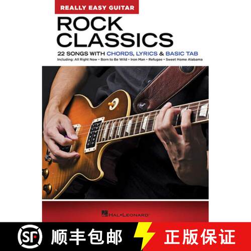 【3-4周达】Rock Classics - Really Easy Guitar Series: 22 Songs with Chords, Lyrics & Basic Tab [9781540040787]